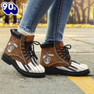 Piano Music eather Zipper Asboots All Season Boots