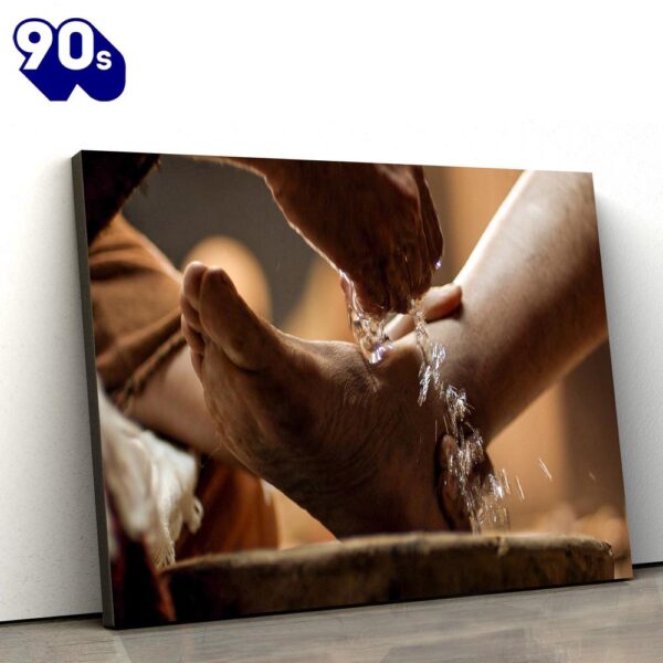 Picture Of Jesus Washing Feet Jesus Canvas Wall Art   Gift Christmas