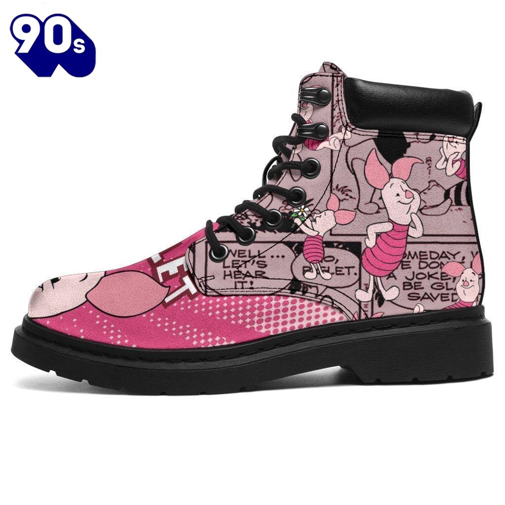 Piglet Leather Boots Shoes Winnie The Pooh Idea Gift For Fan Piglet Leather Boots Shoes Winnie The Pooh Idea Gift For Fan