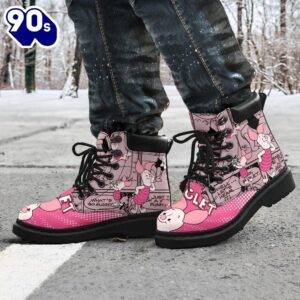Piglet Leather Boots Shoes Winnie The Pooh Idea Gift For Fan