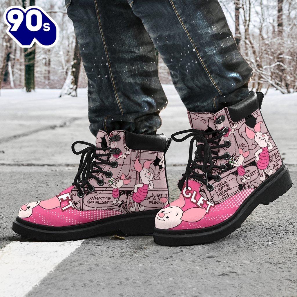 Piglet Leather Boots Shoes Winnie The Pooh Idea Gift For Fan Piglet Leather Boots Shoes Winnie The Pooh Idea Gift For Fan
