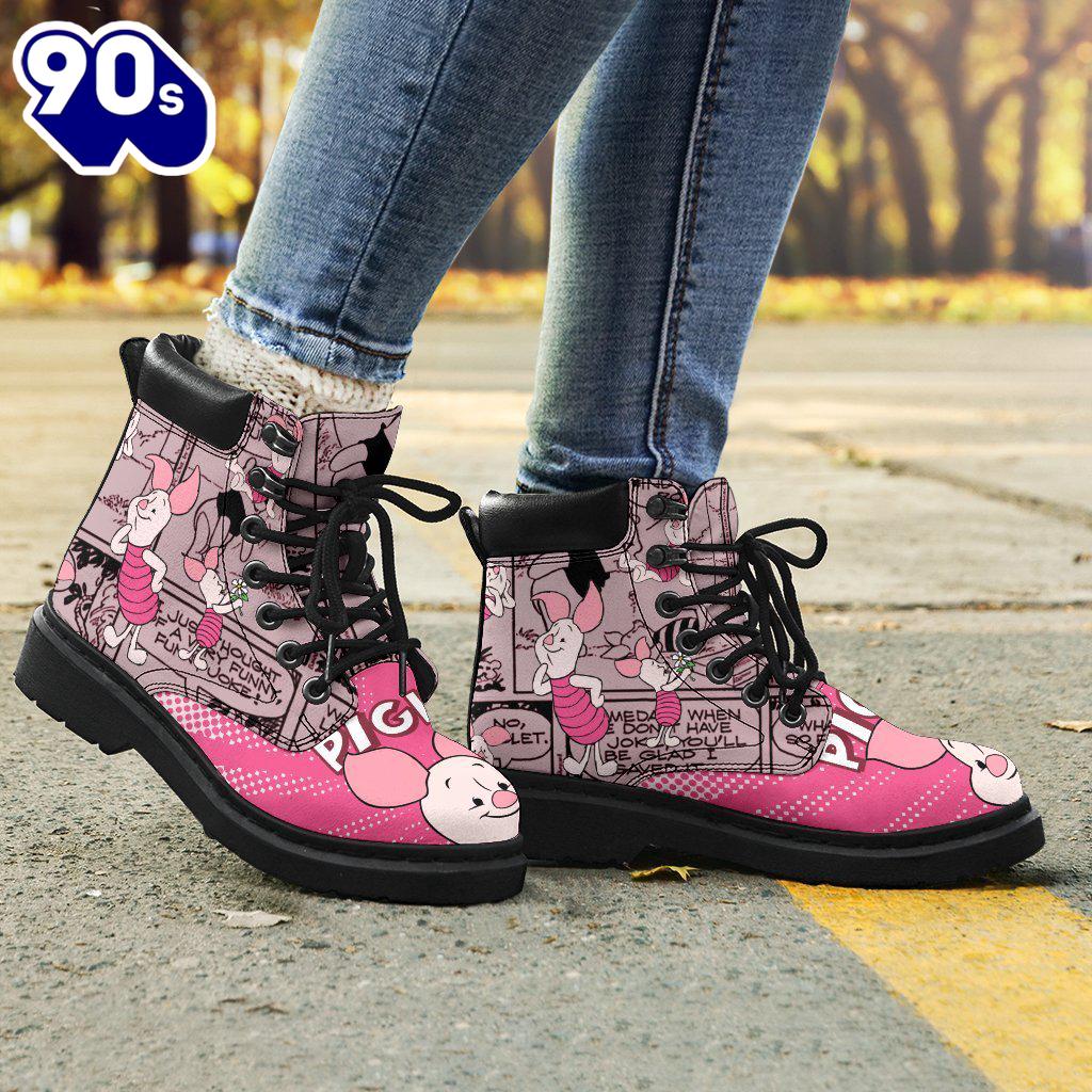 Piglet Leather Boots Shoes Winnie The Pooh Idea Gift For Fan Piglet Leather Boots Shoes Winnie The Pooh Idea Gift For Fan
