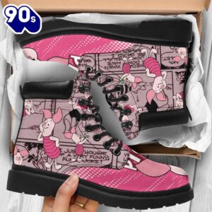 Piglet Leather Boots Shoes Winnie The Pooh Idea Gift For Fan