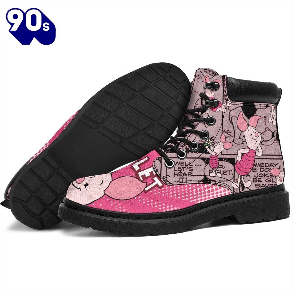 Piglet Leather Boots Shoes Winnie The Pooh Idea Gift For Fan Piglet Leather Boots Shoes Winnie The Pooh Idea Gift For Fan