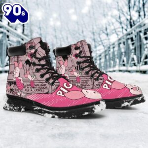 Piglet Leather Boots Shoes Winnie The Pooh Idea Gift For Fan