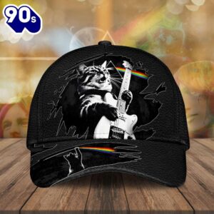 Pink Floyd Cat Play Guitar, The Dark Side of the Moon, Pink Floyd Classic Cap