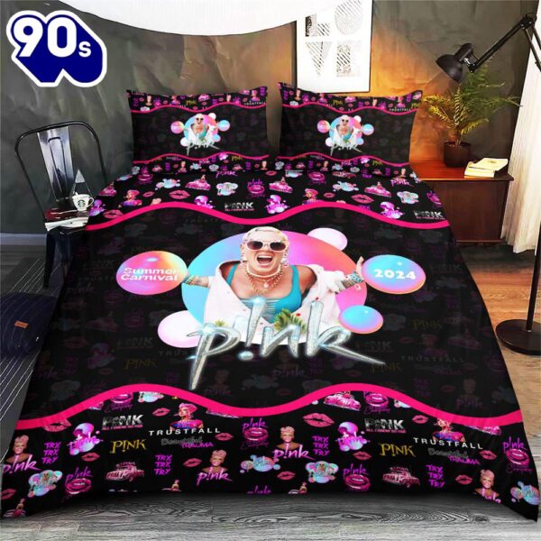 Pink Merry Christmas Gift Fans Bedding Set Decor Home
