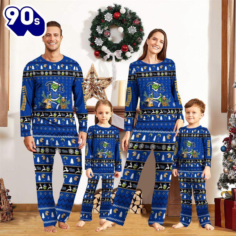 Pittsburgh Panthers NCAA Custom Name Grinch Christmas And Sport Team Pajama Set Gift Christmas Pittsburgh Panthers NCAA Custom Name Grinch Christmas And Sport Team Pajama Set Gift Christmas