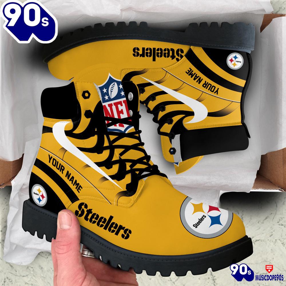 Pittsburgh Steelers Custom Boots Shoes Idea Gift For Fan Pittsburgh Steelers Custom Boots Shoes Idea Gift For Fan