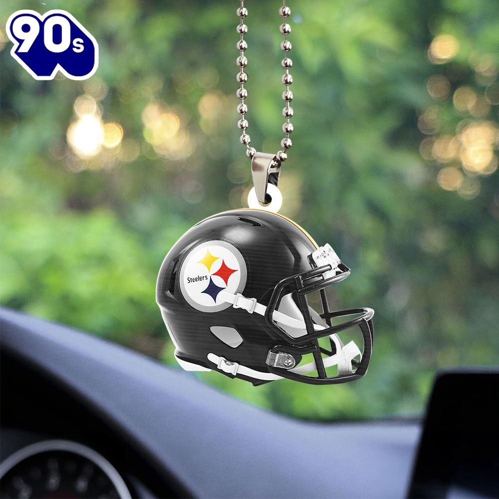Pittsburgh Steelers Custom Shape 2-sided Acrylic Car Ornament  Christmas Day Pittsburgh Steelers Custom Shape 2-sided Acrylic Car Ornament  Christmas Day