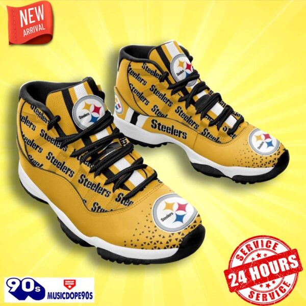 Pittsburgh Steelers Football Team Air Jordan 11 Great Sneakers For Men Women Fans
