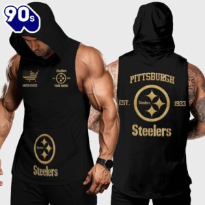 Pittsburgh Steelers Men Workout Hooded Tank Top