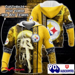 Pittsburgh Steelers NFL Custom Name 3D Hoodie Teams Shirt For Fans