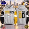 Pittsburgh Steelers NFL Two Tone Colorblock Varsity Hoodie, NFL Trending Shirt