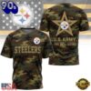 Pittsburgh Steelers NFL Veterans US Army Camo New Design 3D Shirt , NFL Trending Shirt