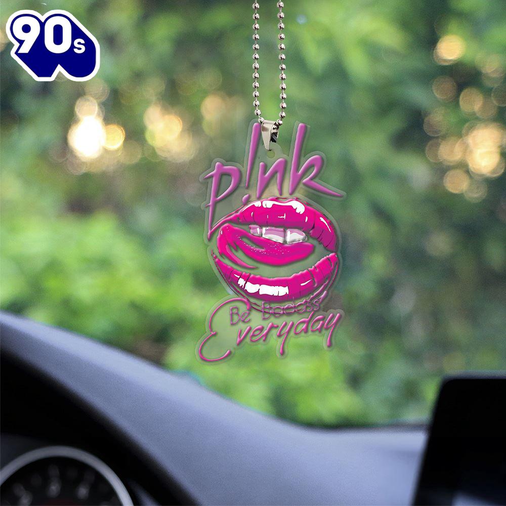 P!nk Custom shape Clear 1-sided Acrylic Car Ornament Gift For Xmas Christmas Day P!nk Custom shape Clear 1-sided Acrylic Car Ornament Gift For Xmas Christmas Day