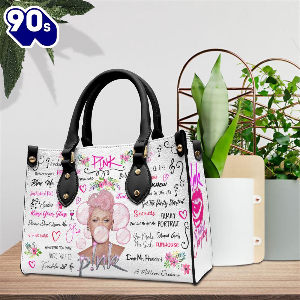 P!nk Singer Tour Leather HandBag Gift For Christmas P!nk Singer Tour Leather HandBag Gift For Christmas