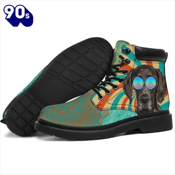 Pointer Leather Boots Hippie Style Shoes Funny