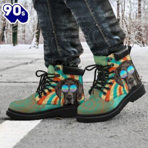 Pointer Leather Boots Hippie Style Shoes Funny