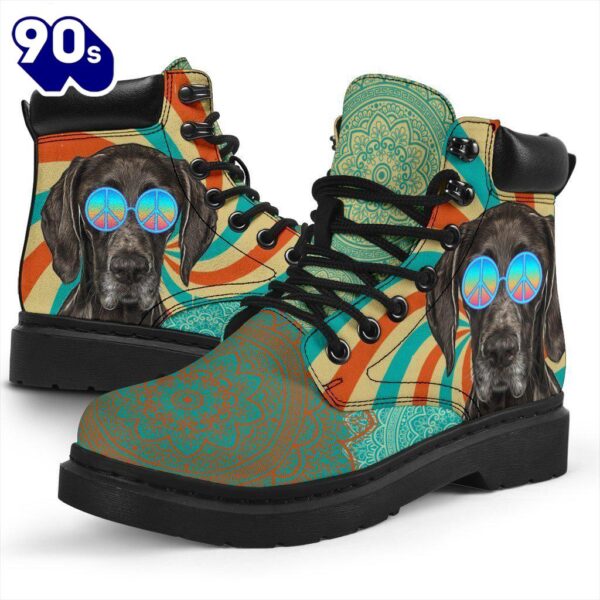 Pointer Leather Boots Hippie Style Shoes Funny