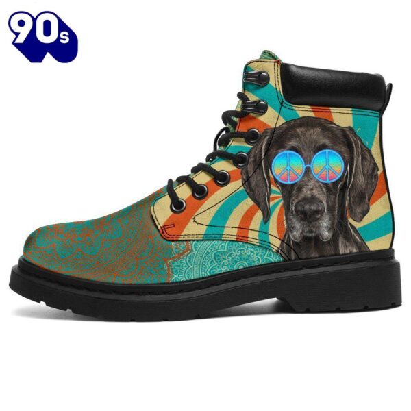 Pointer Leather Boots Hippie Style Shoes Funny