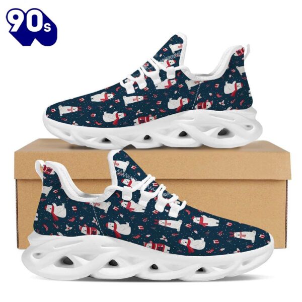 Polar Bear Christmas Print Pattern White Max Soul Shoes