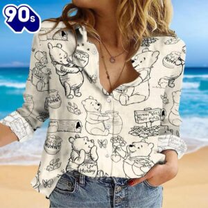 Pooh Bear Linen-Look Shirt, Honey…