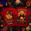 Pooh Witch Hat And Vampire Cape Halloween Lovers Who Embrace Spooky Season 3D Shirt , Music New Design T Shirt