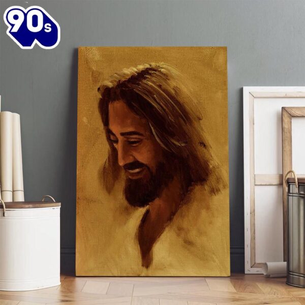 Portrait Of Christ Smiling Canvas Prints Jesus Christ Art Christian Canvas Wall Decor  Gift Christmas
