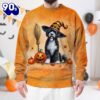 Portuguese Water Dog In Spooky Autumn Halloween 3D Shirt  For Man And Women