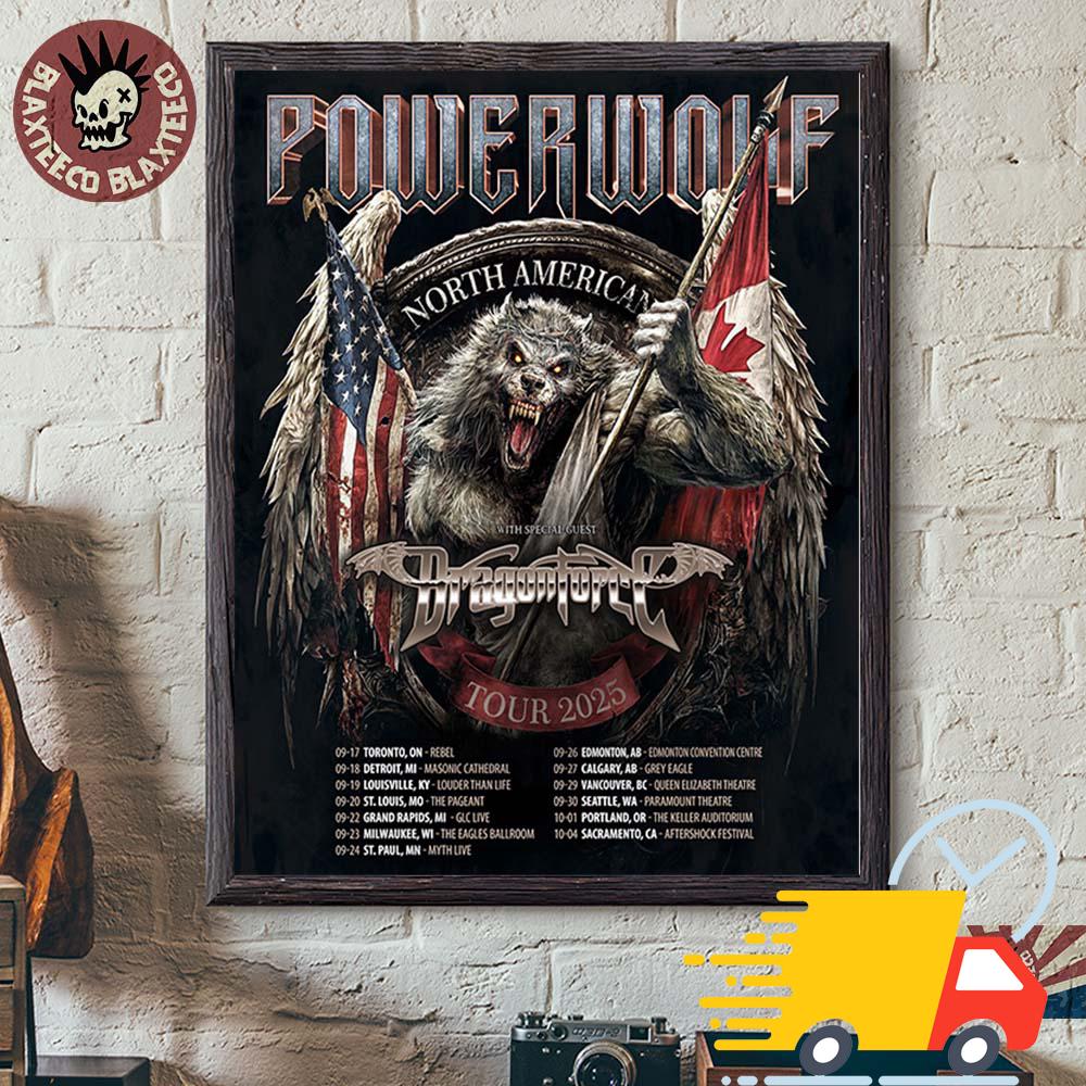 Powerwolf North American Tour 2025 The Wolf Returns Cities Dates Schedule Canvas Powerwolf North American Tour 2025 The Wolf Returns Cities Dates Schedule Canvas