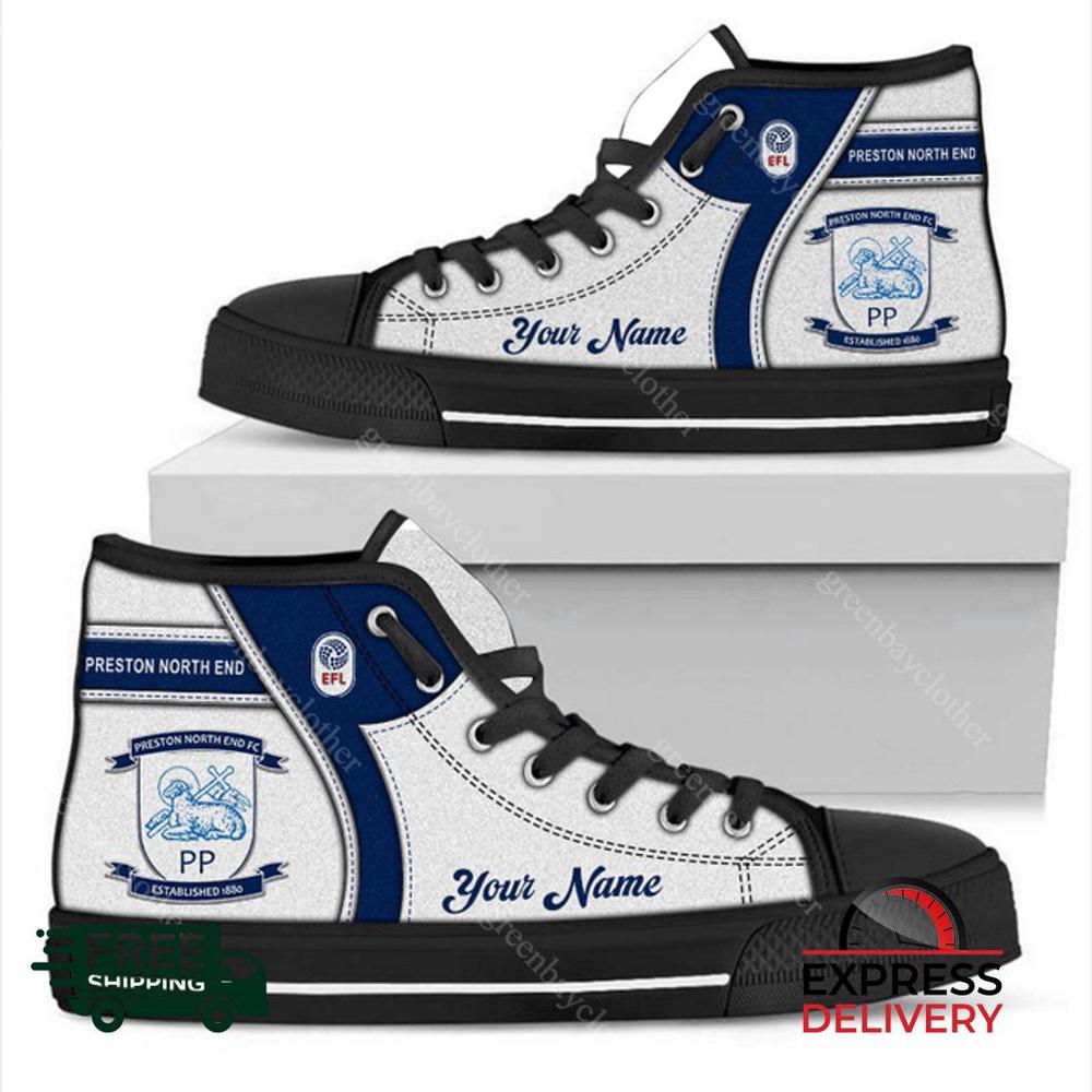 Preston North End Personalzied High Top Canvas Shoes Preston North End Personalzied High Top Canvas Shoes