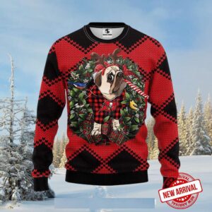 Pug With Reindeer Antlers Ugly…