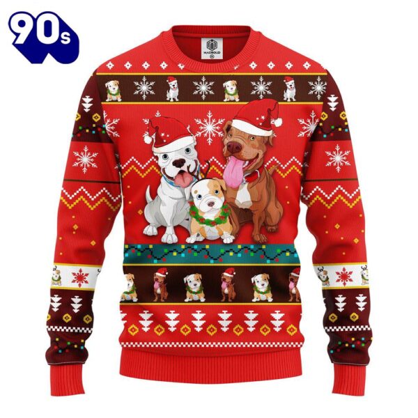 Pull Dog Cute Noel Mc Ugly Christmas Red
