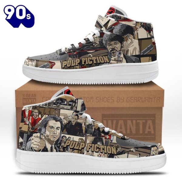 Pulp Fiction High Top Air Force Shoes Custom Sneakers