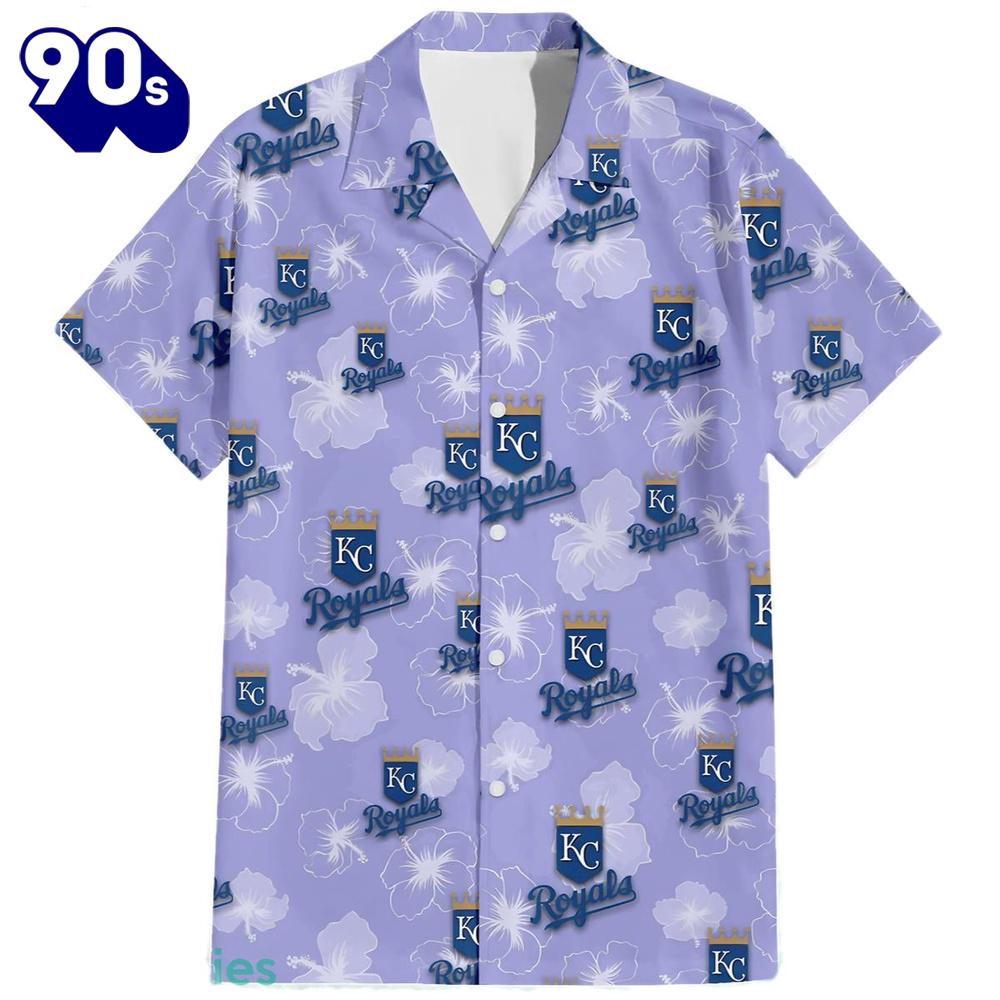 Purple Kansas City Royals Hawaiian Button Up Shirts Purple Kansas City Royals Hawaiian Button Up Shirts