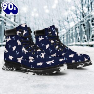 Rabbit Leather Boots Custom Shoes Funny For Rabbit Lover
