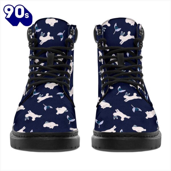 Rabbit Leather Boots Custom Shoes Funny For Rabbit Lover