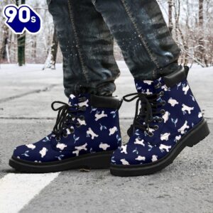 Rabbit Leather Boots Custom Shoes Funny For Rabbit Lover