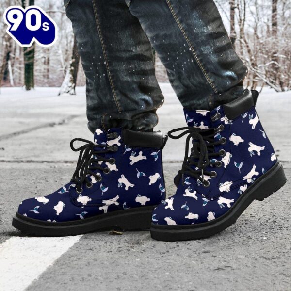 Rabbit Leather Boots Custom Shoes Funny For Rabbit Lover