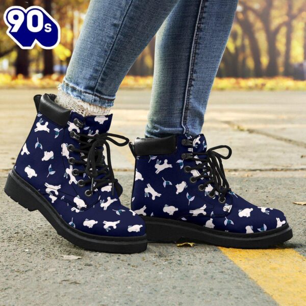 Rabbit Leather Boots Custom Shoes Funny For Rabbit Lover