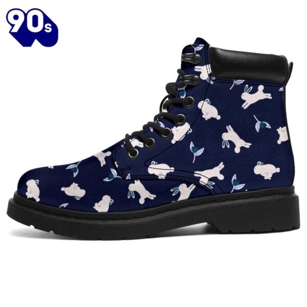 Rabbit Leather Boots Custom Shoes Funny For Rabbit Lover