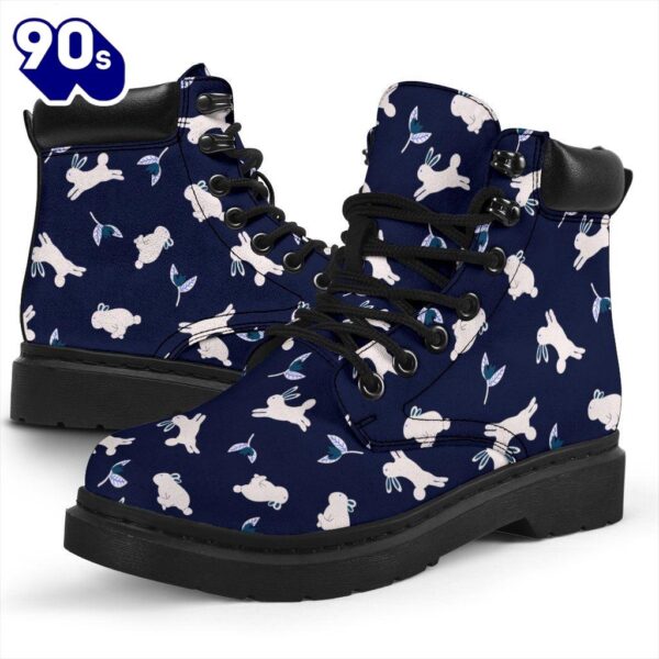 Rabbit Leather Boots Custom Shoes Funny For Rabbit Lover
