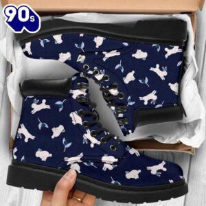 Rabbit Leather Boots Custom Shoes Funny For Rabbit Lover