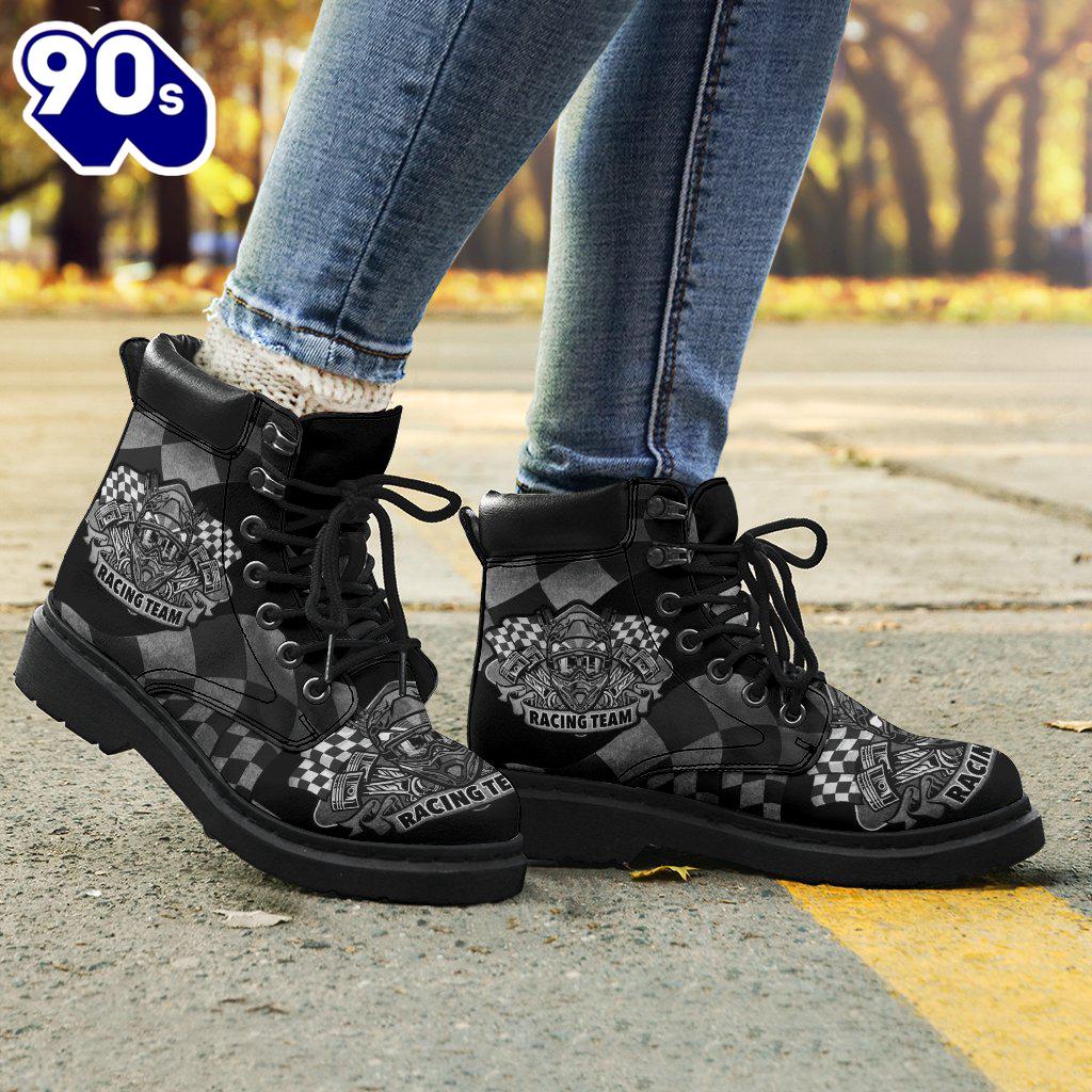 Racing Team Leather Boots Shoes Gift For Racer Racing Team Leather Boots Shoes Gift For Racer