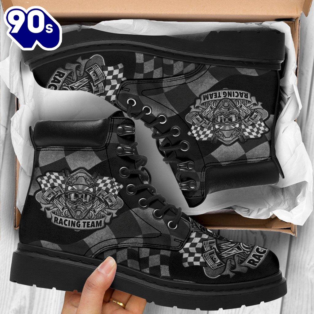 Racing Team Leather Boots Shoes Gift For Racer Racing Team Leather Boots Shoes Gift For Racer