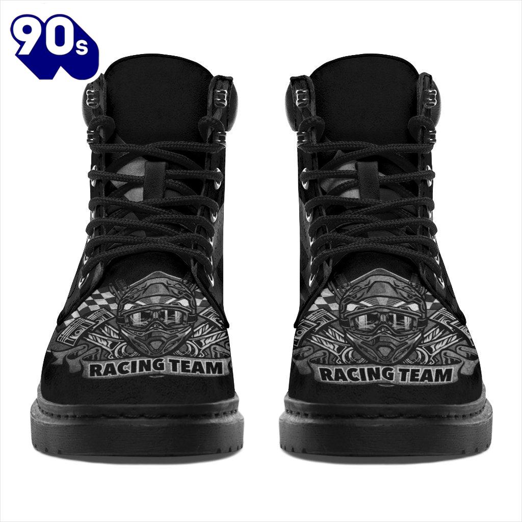 Racing Team Leather Boots Shoes Gift For Racer Racing Team Leather Boots Shoes Gift For Racer