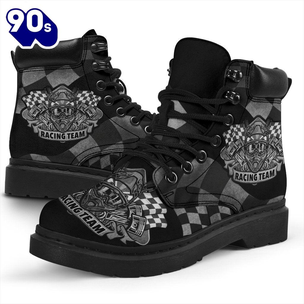 Racing Team Leather Boots Shoes Gift For Racer Racing Team Leather Boots Shoes Gift For Racer