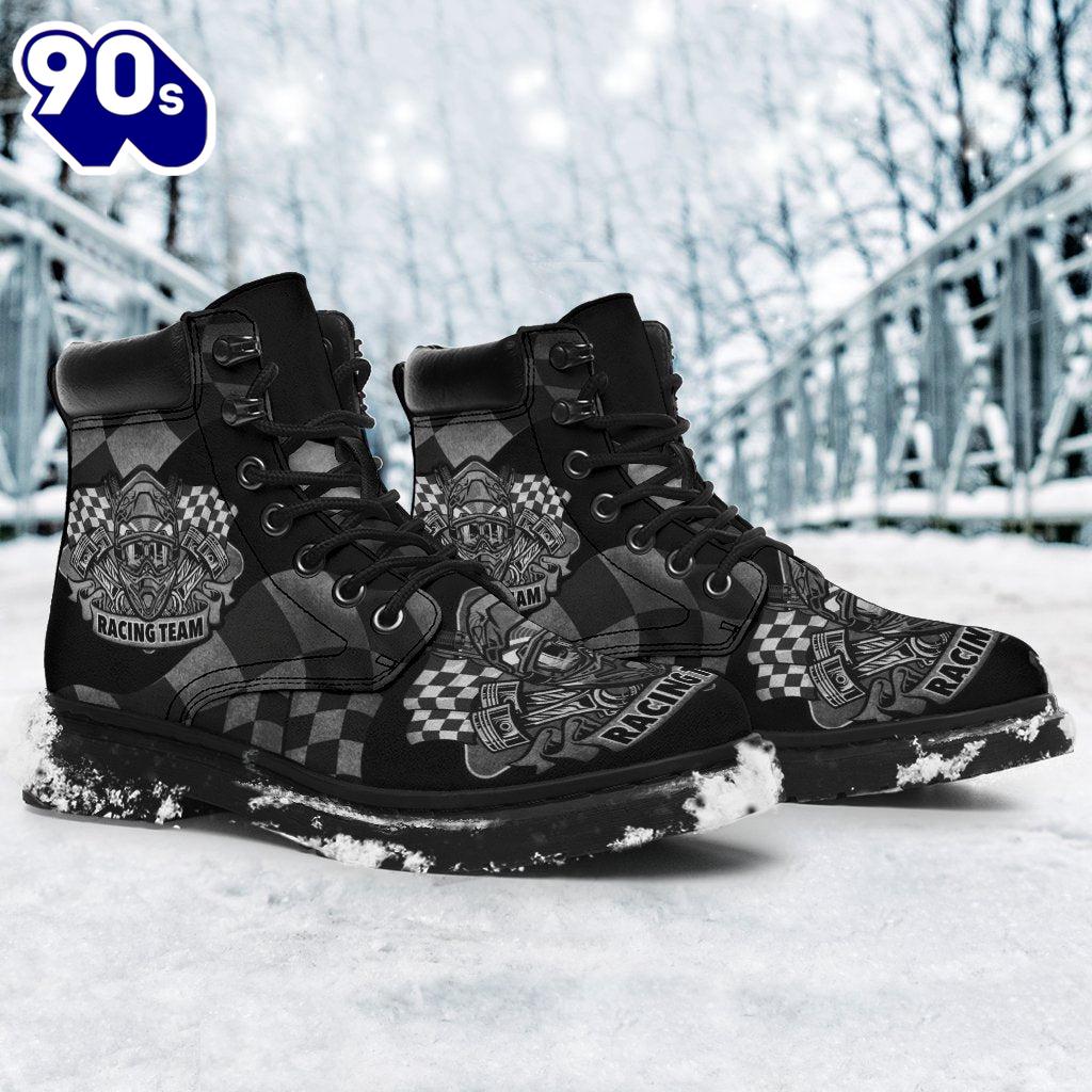 Racing Team Leather Boots Shoes Gift For Racer Racing Team Leather Boots Shoes Gift For Racer