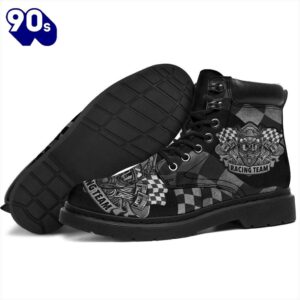 Racing Team Leather Boots Shoes Gift For Racer